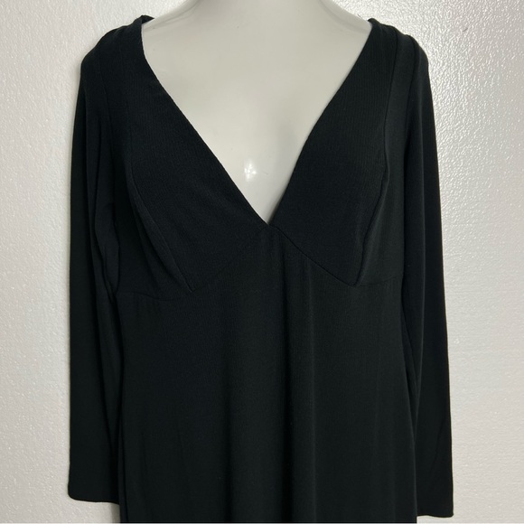 Cozy Long Sleeve Maxi Empire Waist Dress Wild Fable Black size 1X NWT - Picture 3 of 7